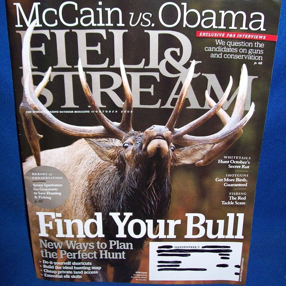 Vintage FIELD & STREAM MAGAZINE - October 2008